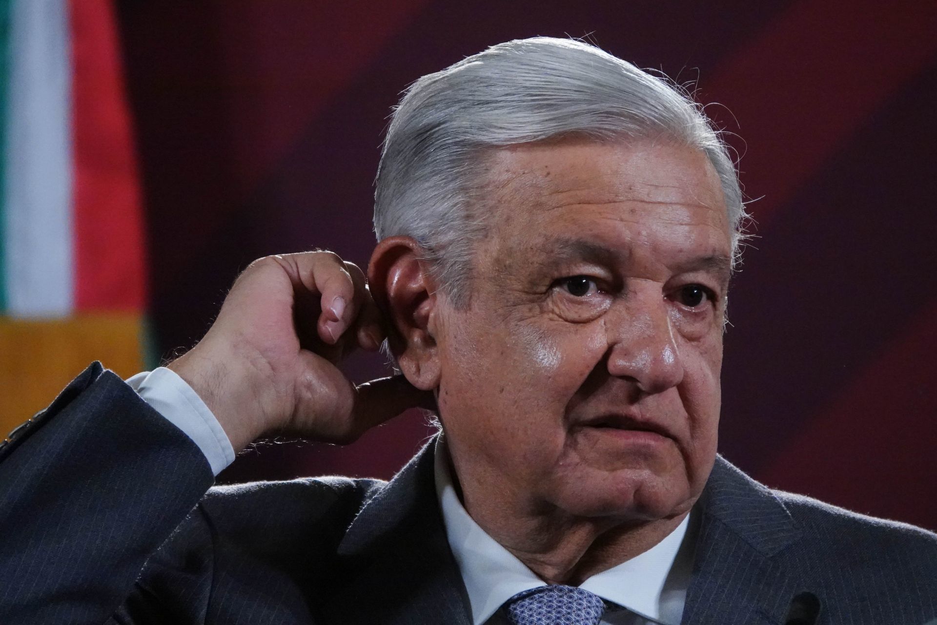 Andrés Manuel López Obrador durante la conferencia matutina desde Palacio Nacional.