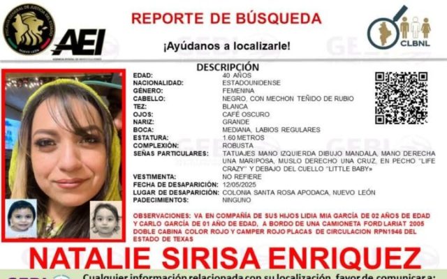 Reportan-desaparicion-mujer-estadounidense-con-sus-dos-hijos-Nuevo-Leon-15052025-720x450