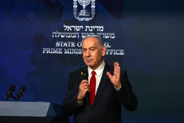 Israeli Prime Minister Netanyahu addresses press conference in Jerusalem