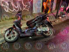 Tres heridos tras derrape de motocicleta sobre avenida Insurgentes