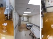 Ruptura de tubería inunda de aguas negras ISSSTE de Gómez Palacio, Durango