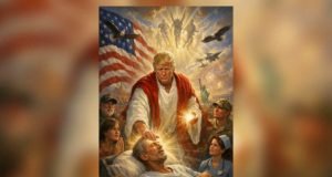 Trump publica imagen generada con IA vestido como Jesucristo
