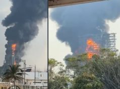 Incendio en Dos Bocas: se quema almacén en la refinería Olmeca en Tabasco