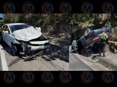 Aparatosa volcadura en la autopista Tepic – Mazatlán deja al menos seis personas heridas