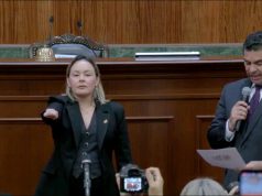 Yeraldine Bonilla protesta como gobernadora interina de Sinaloa