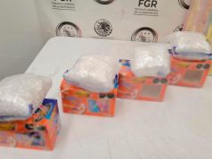 Aseguran 2 kilos de metanfetamina ocultos en cajas de dulces en Michoacán
