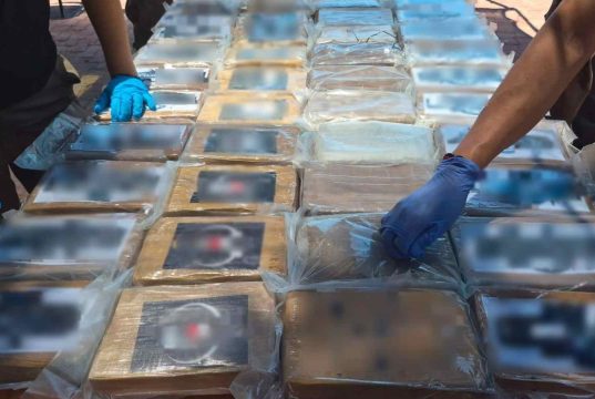 Aseguran 270 kilos de cocaína y detienen a dos migrantes irregulares en el puerto de Manzanillo