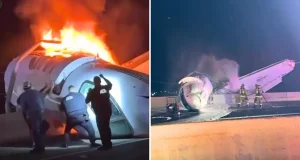Jet privado se estrella en autopista de Laredo, en Texas: un pasajero murió