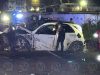 Volcadura de película en el libramiento de Tepic; camioneta Mercedes-Benz termina destrozada.