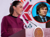Sheinbaum rechaza acusaciones de Milei: «Es falso que haya una campaña de México contra Argentina»