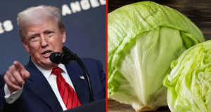 Trump amenaza con imponer un “gran arancel” a México por lechuga vinculada a la diarrea explosiva