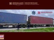 Frustran robo de 64 toneladas de vino en Hidalgo; recuperan tractocamión abandonado