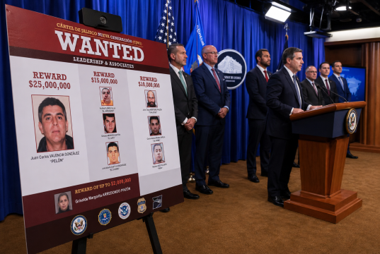 Estados Unidos ofrece más de 100 millones de dólares por líderes del CJNG