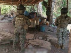 Marina localiza y neutraliza laboratorio clandestino para fabricar drogas en Lázaro Cárdenas, Michoacán
