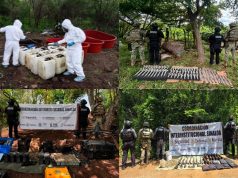 Aseguran armamento, explosivos y narcolaboratorio en tres municipios de Sinaloa