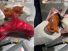 Aseguran en el AICM más de ocho kilos de cocaína oculta en artesanía procedentes de Perú
