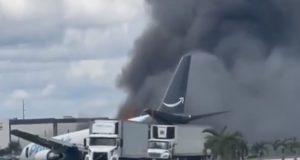 Un avión de Amazon se estrella en el aeropuerto de Miami