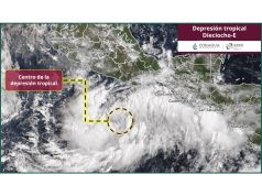 Se forma depresión tropical Dieciocho-E frente a costas de Oaxaca y Guerrero