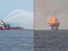 Incendio en plataforma petrolera de Pemex en Campeche; reportan que no hay lesionados